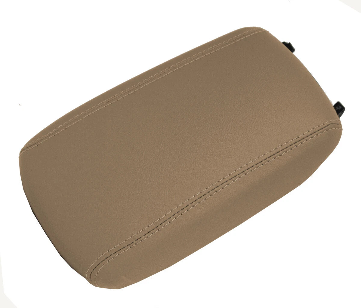 Console Lid Armrest Cover for Kia Sportage (2017–2020) Beige PVC Leather