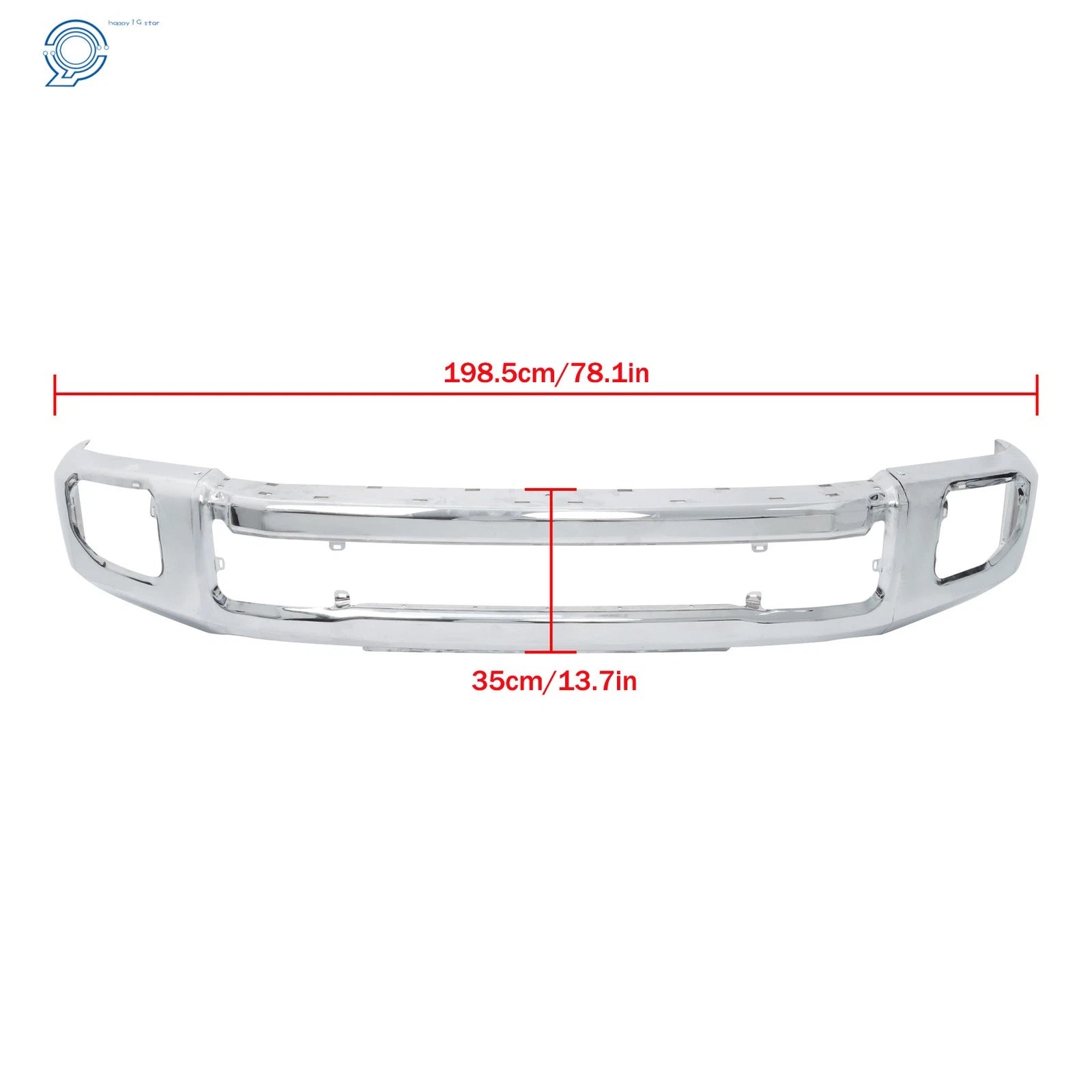 Chrome/Black Front Bumper for F250 F350 (2020–2022)