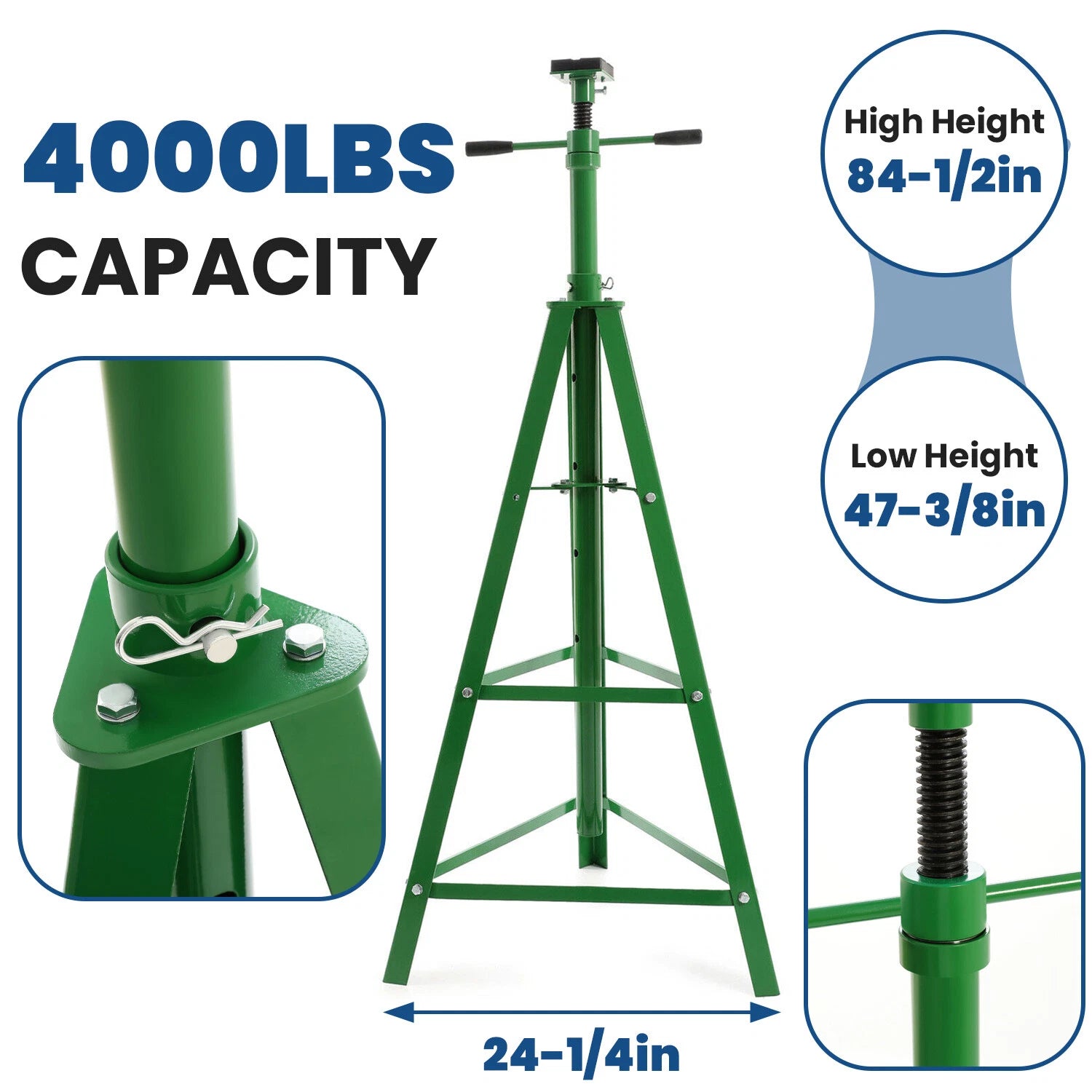 Under Hoist Jack Stand for Universal Use (4000lb Capacity)
