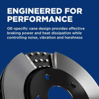 2X Rear E-Coated Disc Brake Rotors 340mm for MB W222 S450 S550 S560