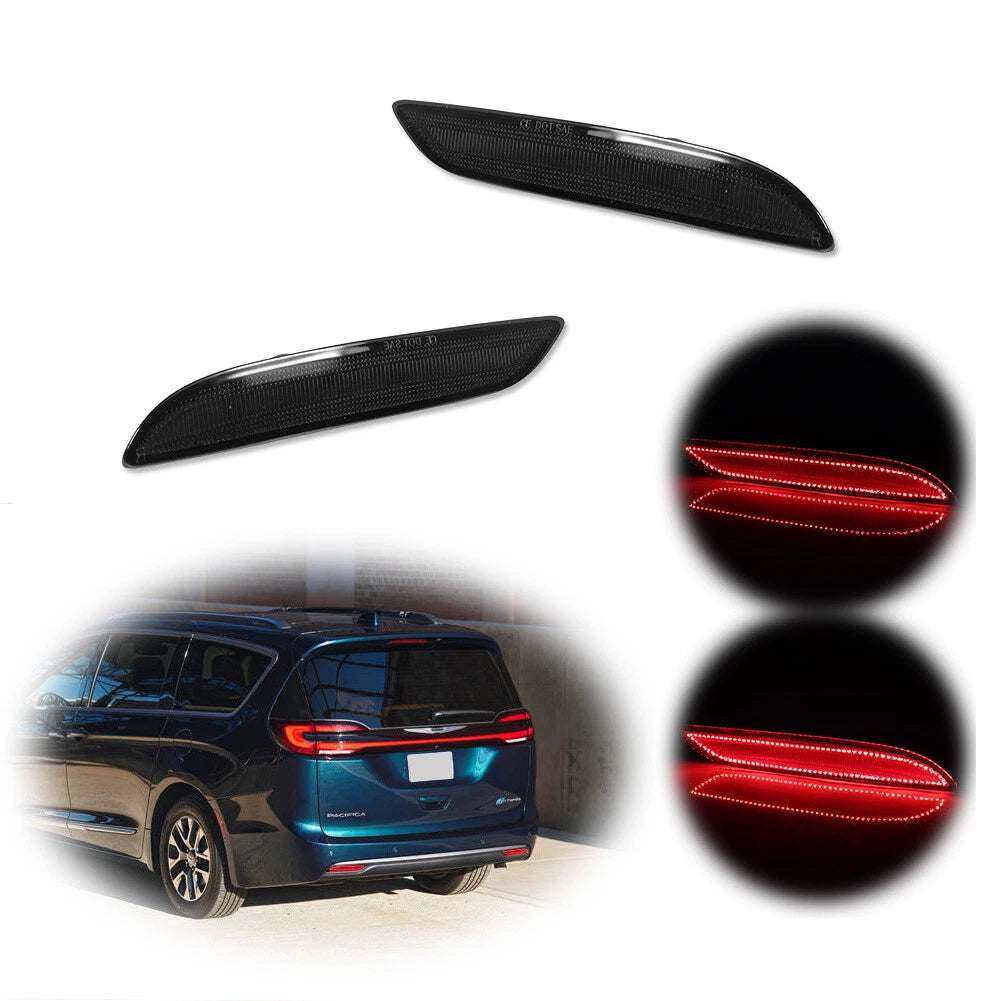 Set of 2 Smoke LED Tail Lights for Chrysler Pacifica (2017–2023)