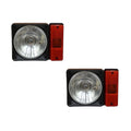 2X Complete Headlamp Assembly for JCB (Replaces 262/68200)