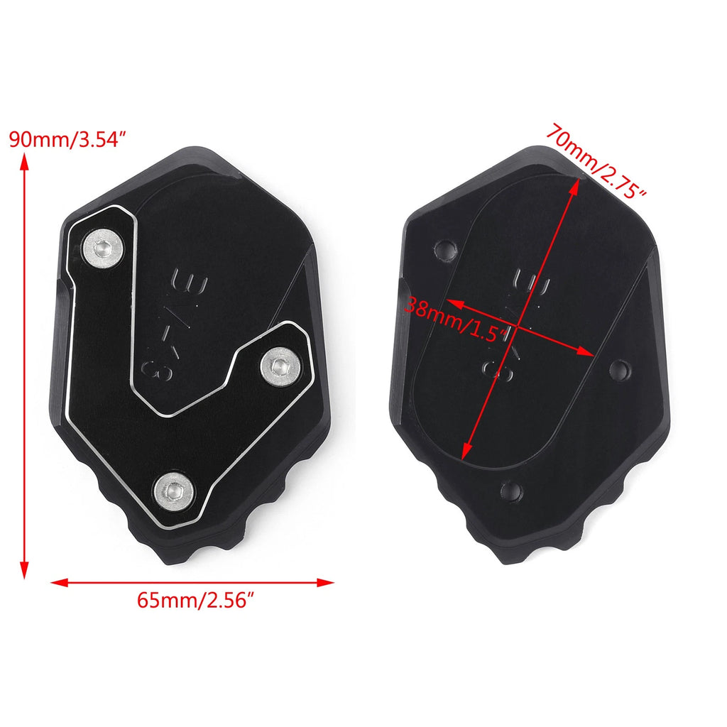 Kickstand Sidestand Plate Extension for BMW R1200GS LC (2013–2018), F850GS (2018–2019) Black