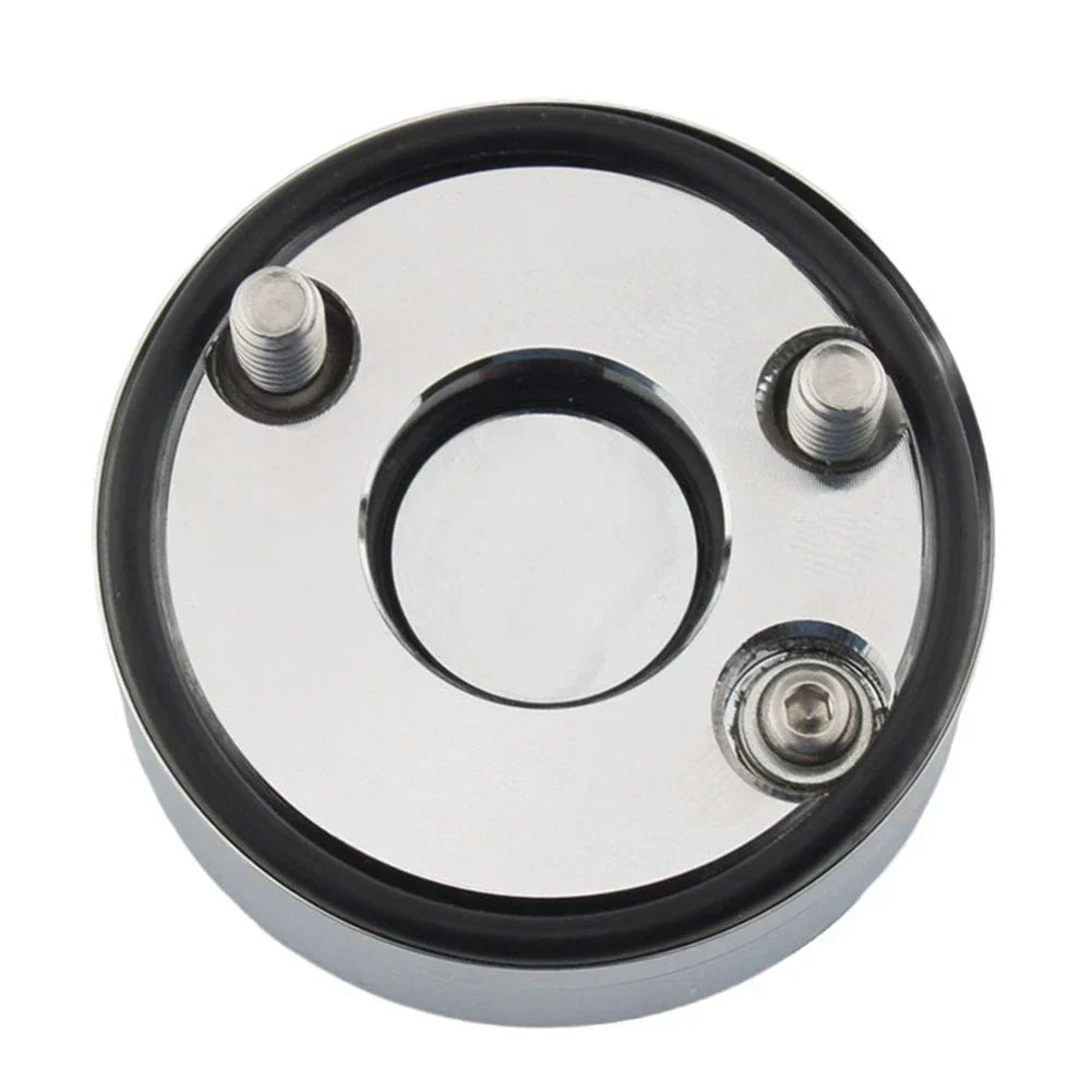 Front Fork Lock Clock Cover Chrome & White for Harley Road King (1994-2024)