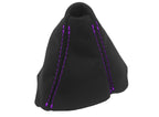 Shift Boot Cover for BMW E90 (2005–2013) - Leather with Purple Stitch