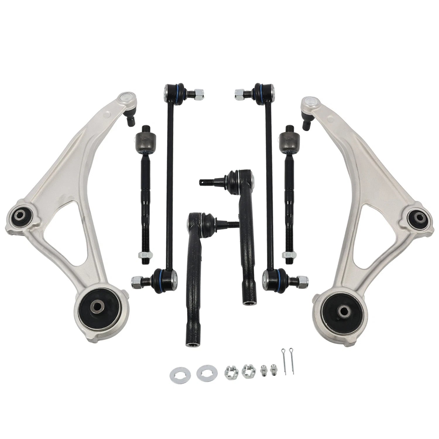 Set of 8 Front Lower Control Arm Ball Joints Tie Rod End for Nissan Altima (2015–2018)