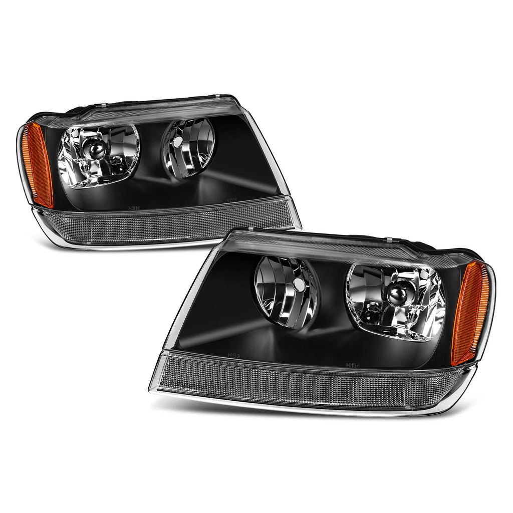 Headlight and Amber Side Corner Lamp for Jeep Grand Cherokee WJ (1999–2004)