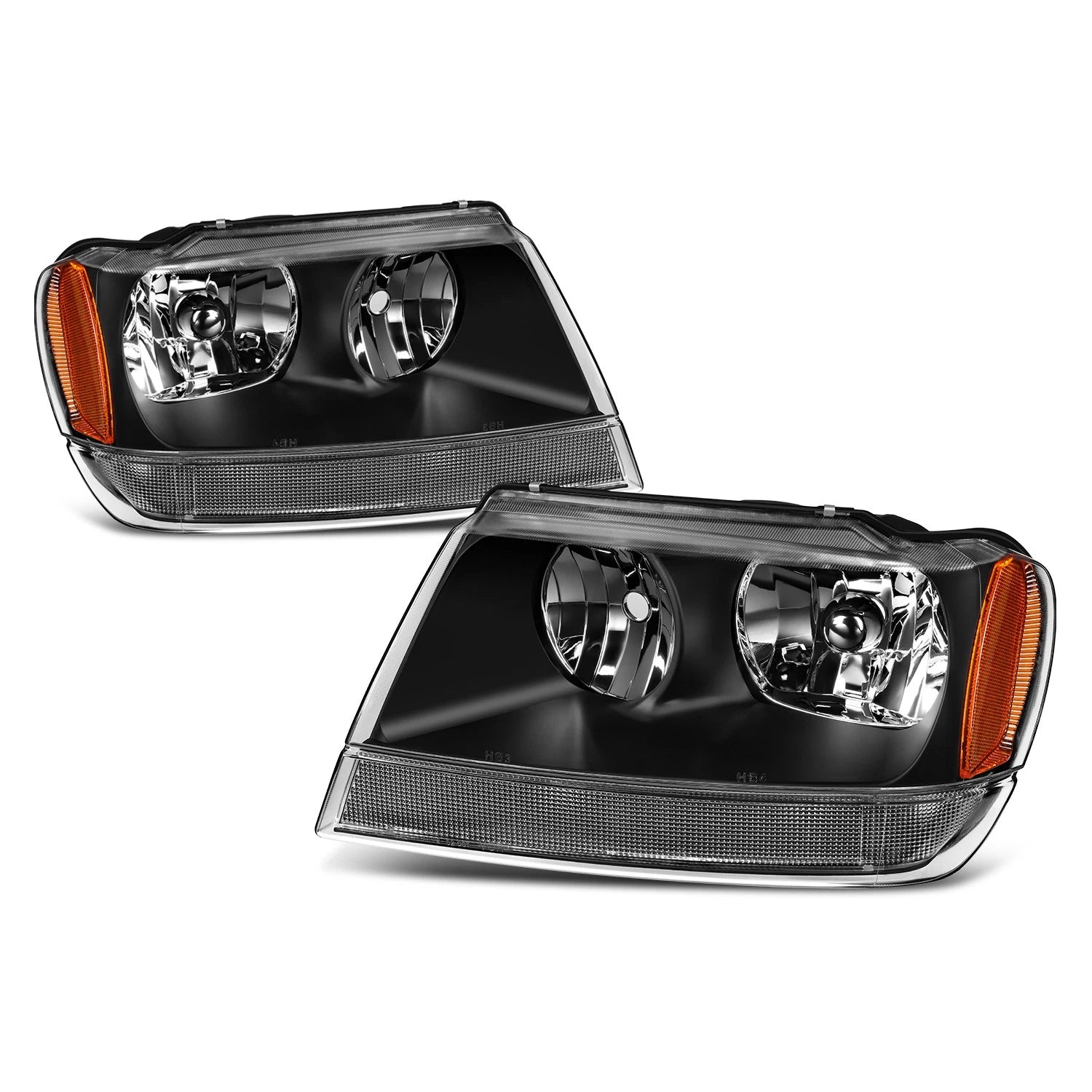 Headlight and Amber Side Corner Lamp for Jeep Grand Cherokee WJ (1999–2004)