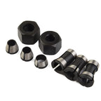 6Pcs Router Bit Collet Chuck Adapter + 2Pcs Nuts for Engraving Machine
