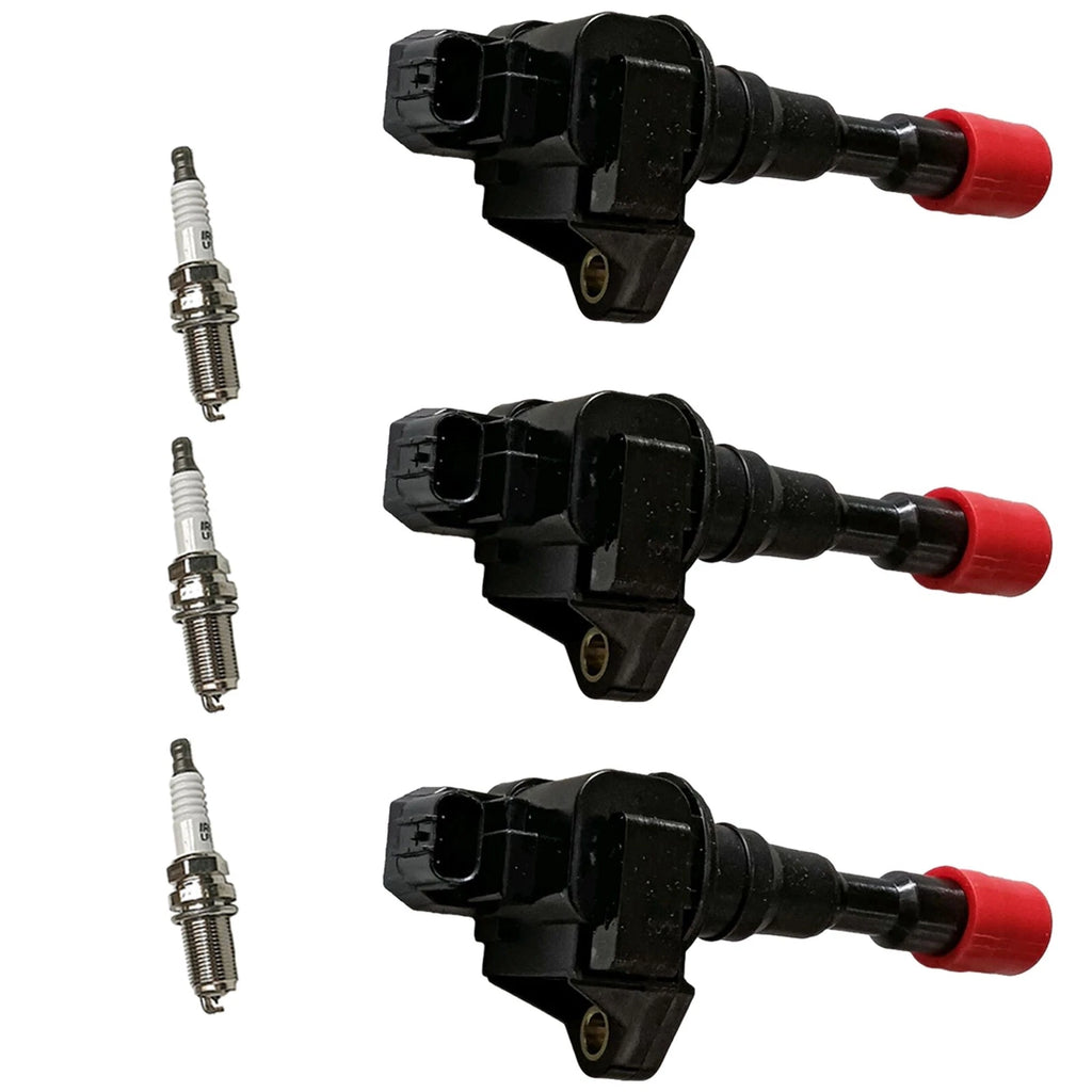 Set of 3 Ignition Coils & Iridium Spark Plugs for Honda Insight (2000-2006)