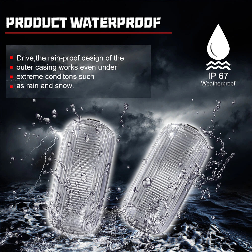 2X Clear Lens Front Side Marker Lights for Audi A4 A6 (2001–2008)
