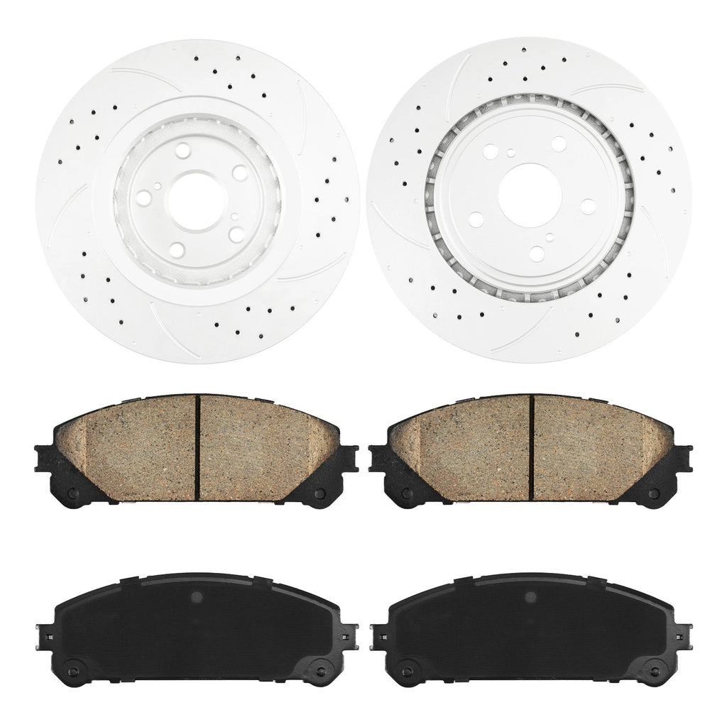 Front Drilled Slotted Rotors for Lexus RX 350 (2010–2015)