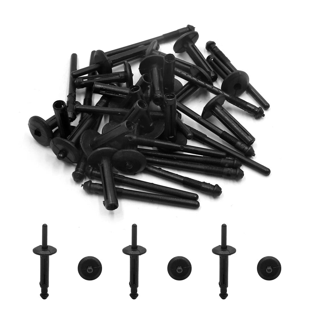 20pcs Black Plastic 5.5mm Car Panel Rivets Fastener Clips for BMW 