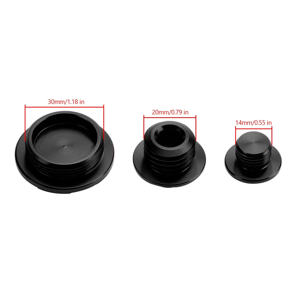 Black Billet Engine Plug Kit for Honda CRF250R CRF450R CRF450X (2002–2020)