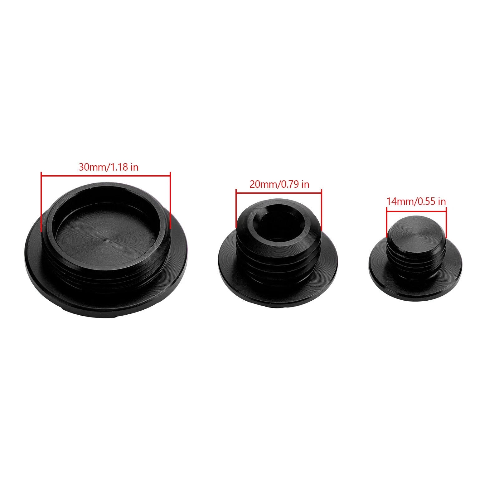 Black Billet Engine Plug Kit for Honda CRF250R CRF450R CRF450X (2002–2020)