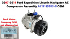 AC Compressor Assembly for Ford Expedition Lincoln Navigator (2007–2014) AL1Z-19703-B