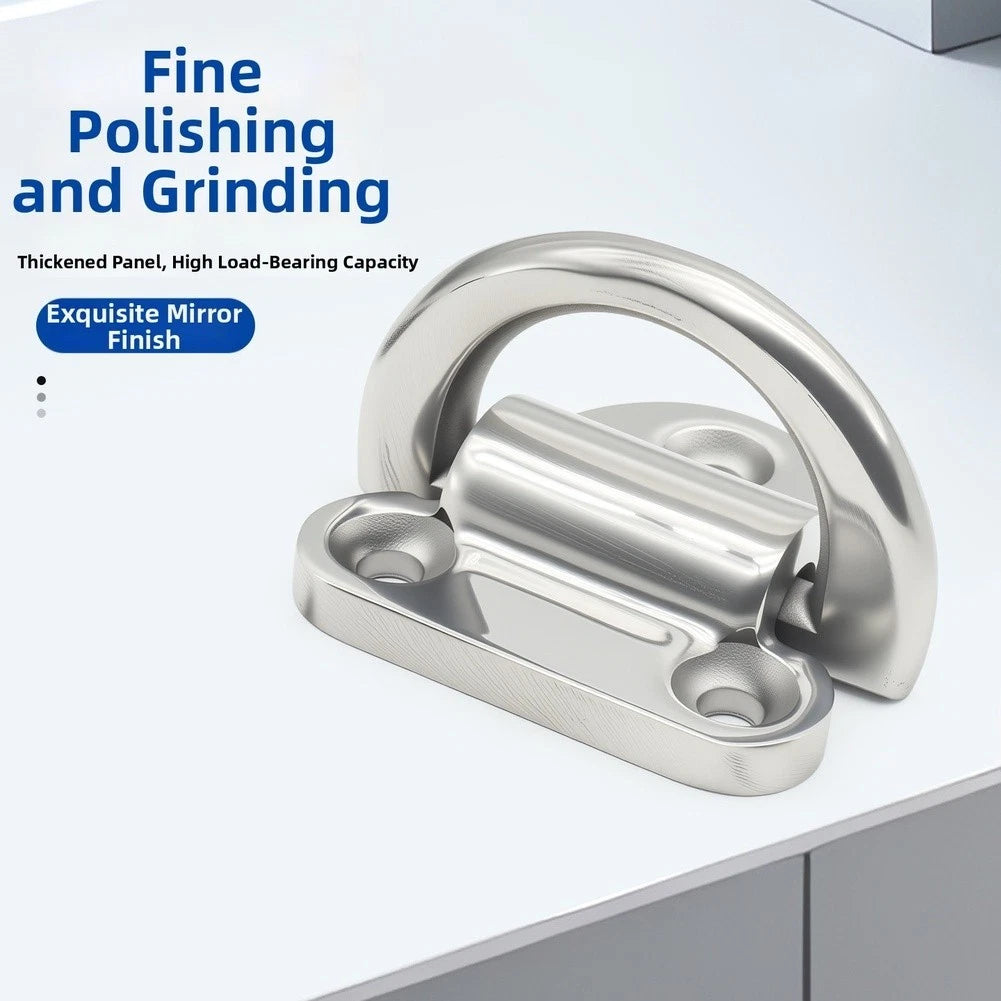 D Ring Handle for Marine Rope Cleat Yacht Deck Hardware (304 316 Stainless Steel)