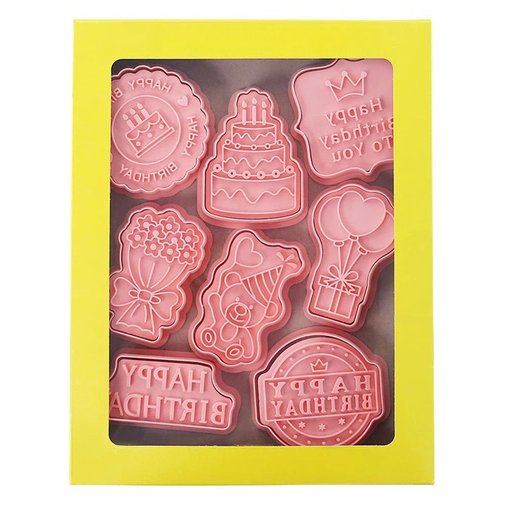 8-Piece Cartoon Cookie Cutters for Kitchen Baking Tools