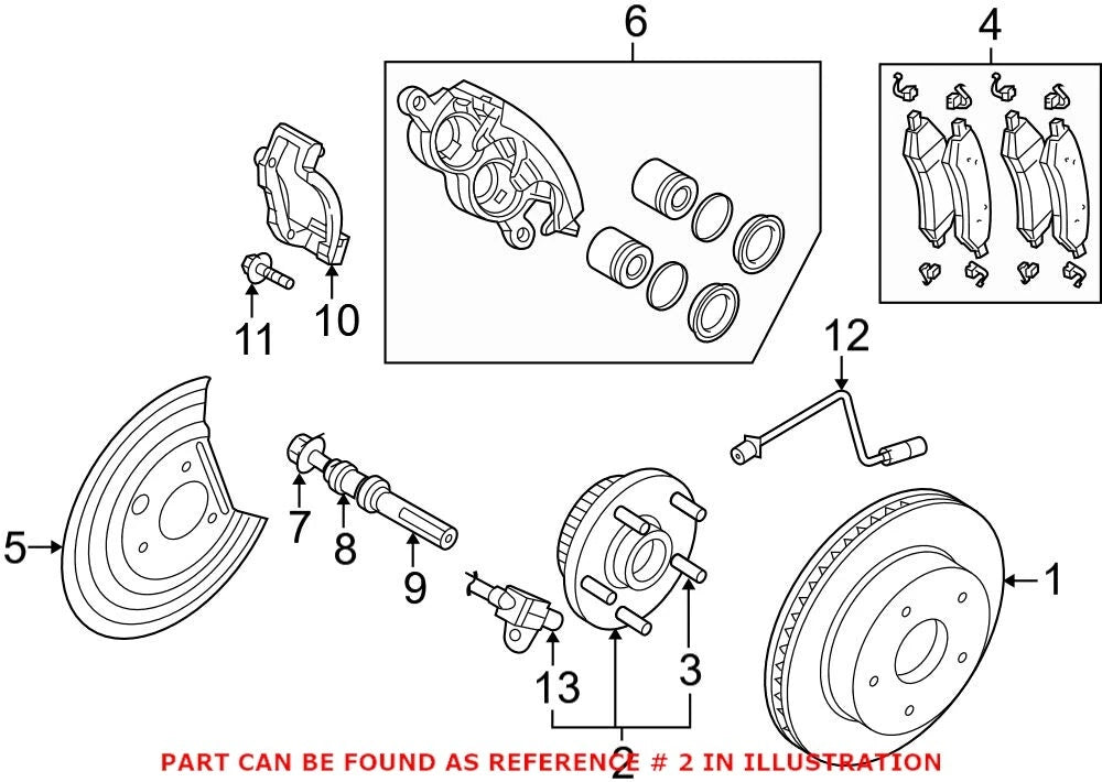 Front Wheel Bearing and Hub Assembly for Dodge Ram 1500 (OEM)
