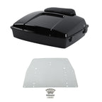 5.5" Razor Trunk Backrest Plate for Harley Touring (1997–2013) Black