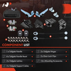 Metal Tailgate Hardware Rebuild Kit with Cable for Toyota Tundra (2000–2006)
