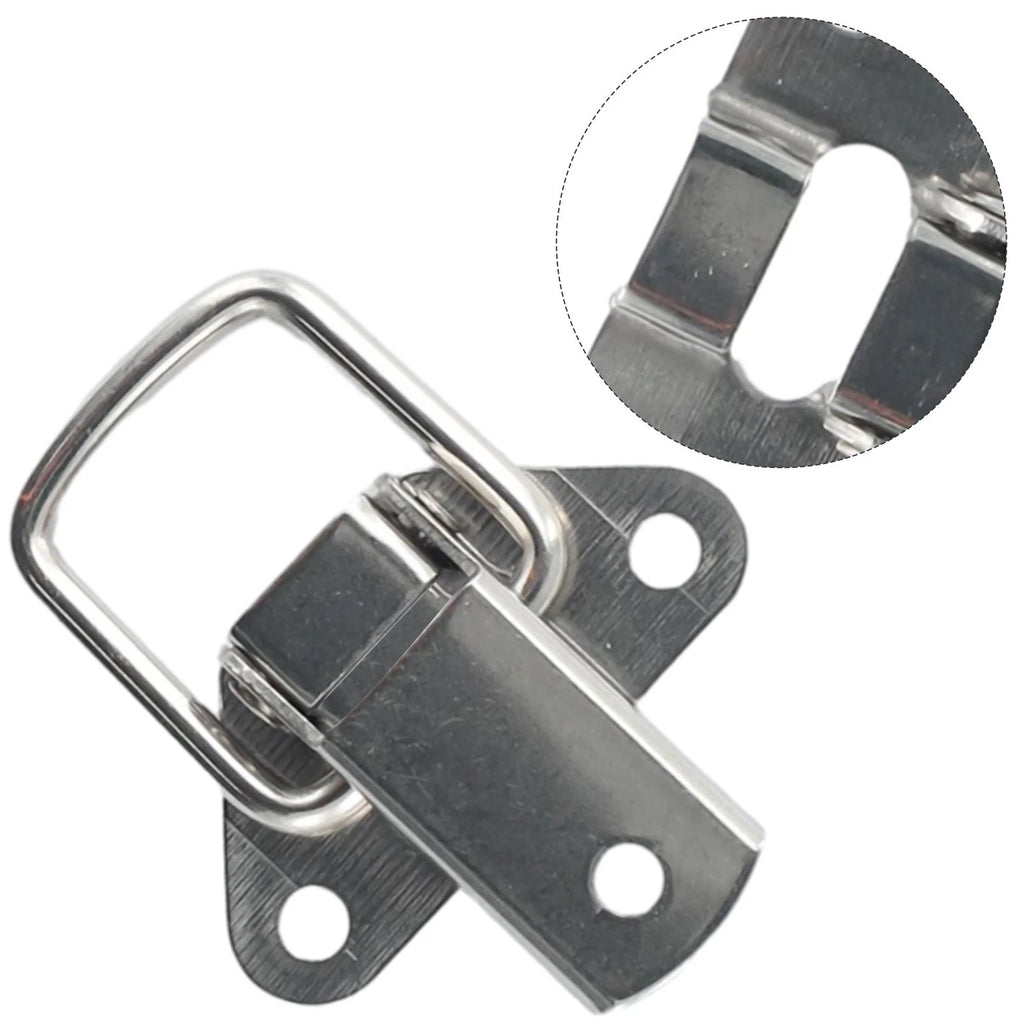 2X Catch Tool Box Buckle Clasp for Jewelry Boxes Stainless Steel
