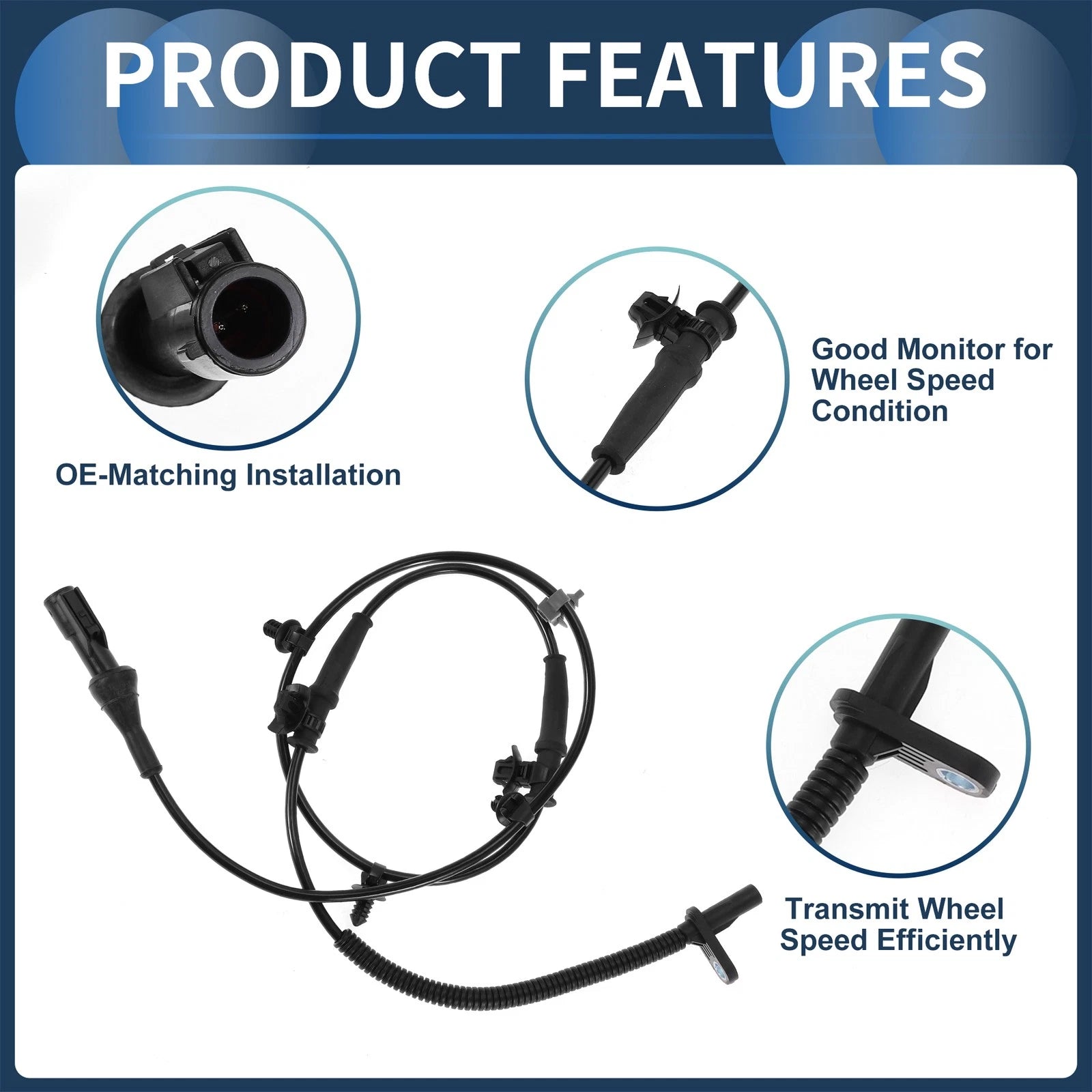 ABS Wheel Speed Sensor No.DT4Z2C204AB for Ford Edge (2007–2012) Front Right
