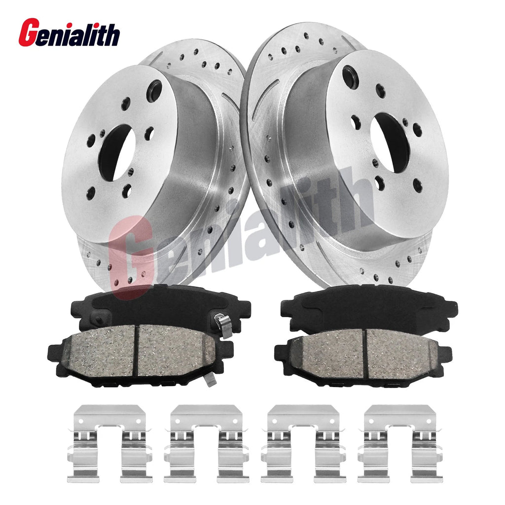 10.8" Rear Disc Rotors Brake Pads Kit for Subaru Forester Impreza (2015–2018)