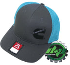 Cummins Trucker Hat for Richardson (Charcoal Gray Blue Mesh Flex Fit SM/MD)