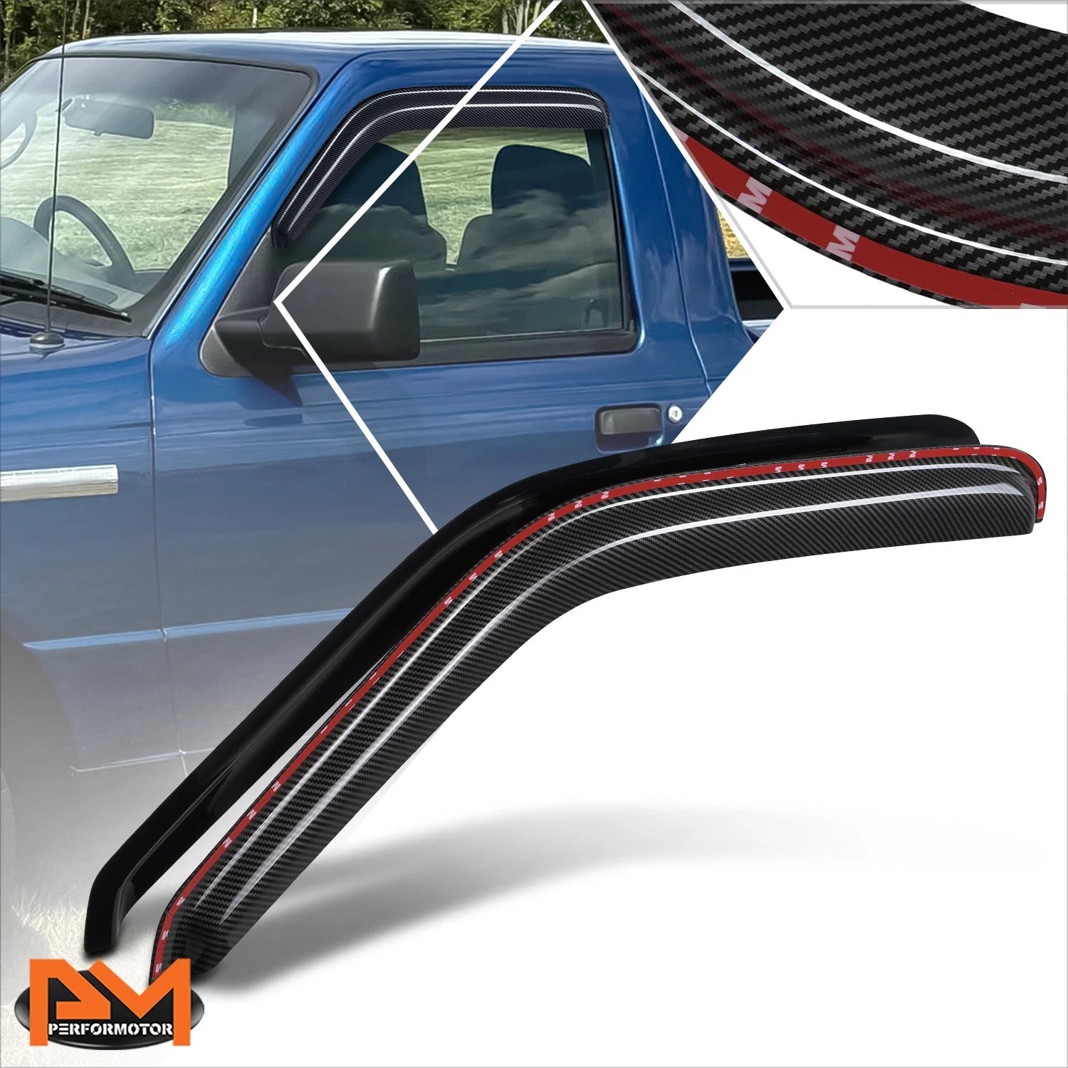In-Channel Window Visors for Ford Ranger Mazda B2300 B3000 (1993–2011)