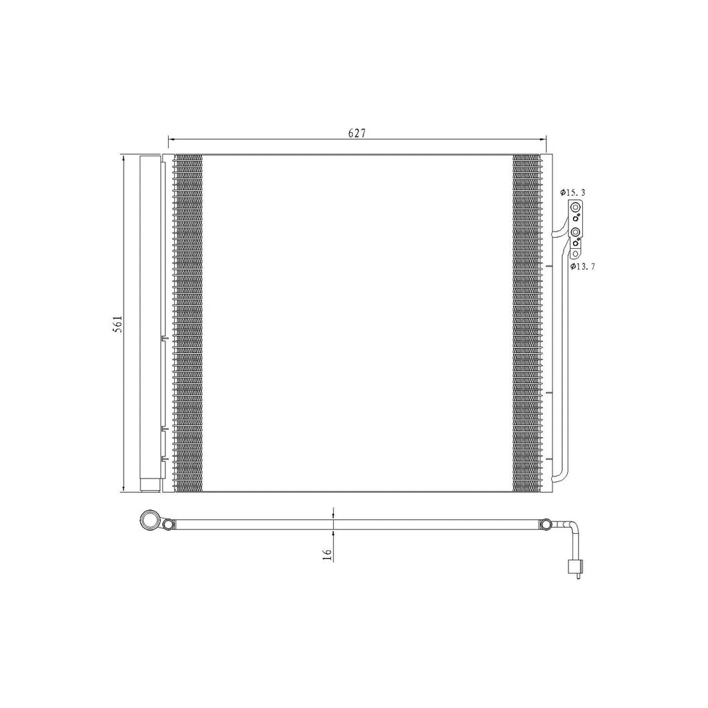 Replacement A/C Condenser Repair Part For 2005-2008 Land Rover Lr3