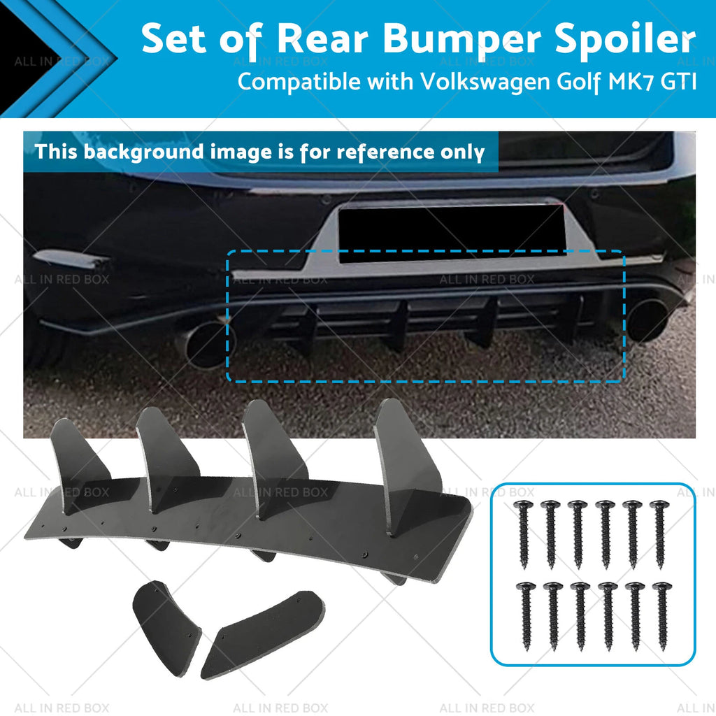 Set of 4 Rear Bumper Diffuser Lip Spoilers for Volkswagen Golf MK7 GTI (2015–2020)