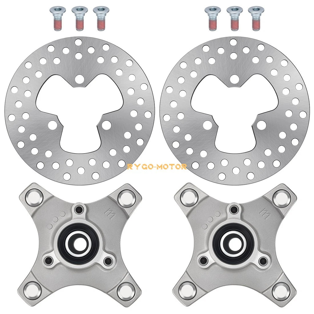 2X Front Wheel Hubs & Brake Discs for Honda TRX250EX TRX400EX (2001–2009)