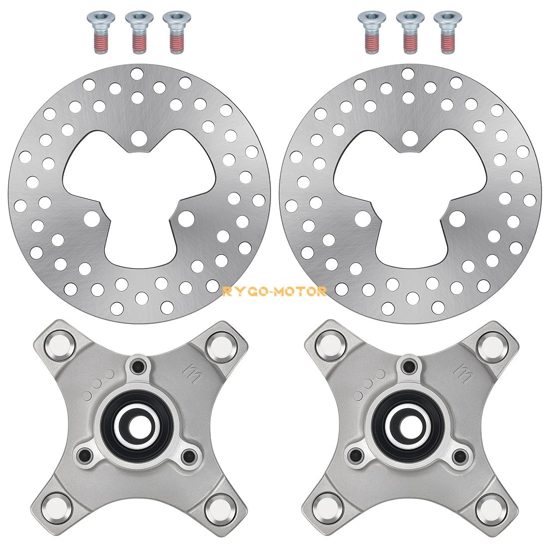 2X Front Wheel Hubs & Brake Discs for Honda TRX250EX TRX400EX (2001–2009)