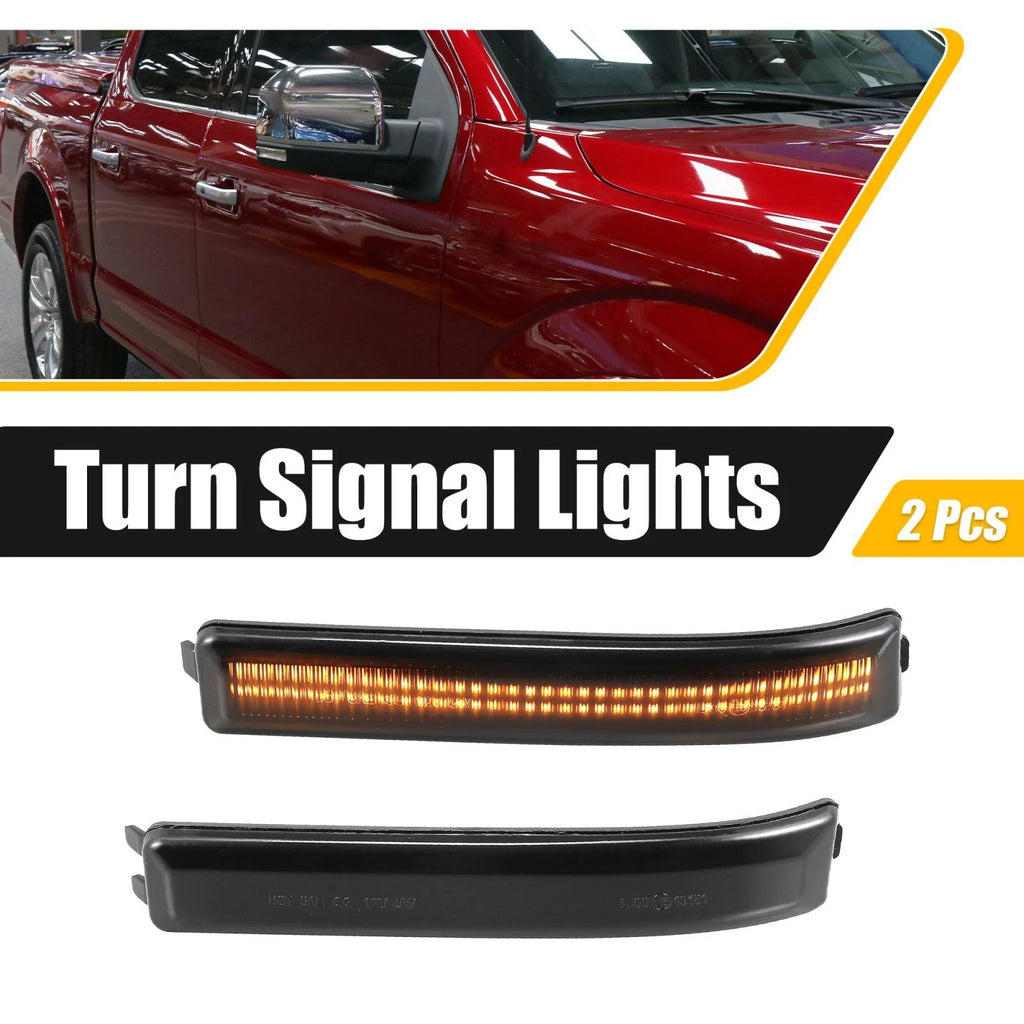2X Turn Signal Light for Ford F-150 (2009–2014) 9L3Z-17E749-AA 9L3Z-17E748-AA