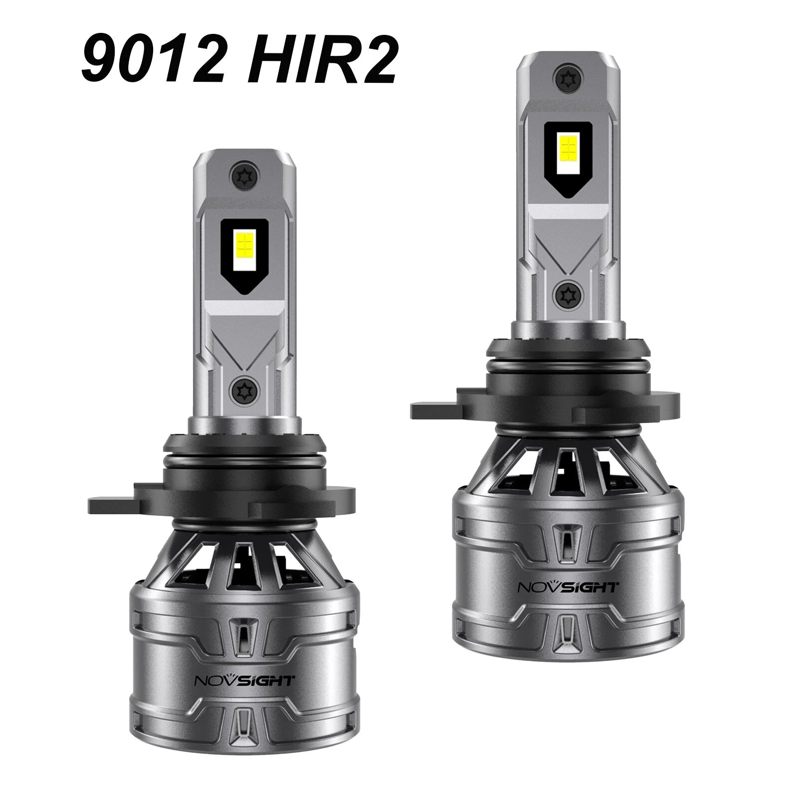 2X NOVSIGHT 9012 HIR2 LED Headlight Bulbs for Dodge Fiat 500 GMC