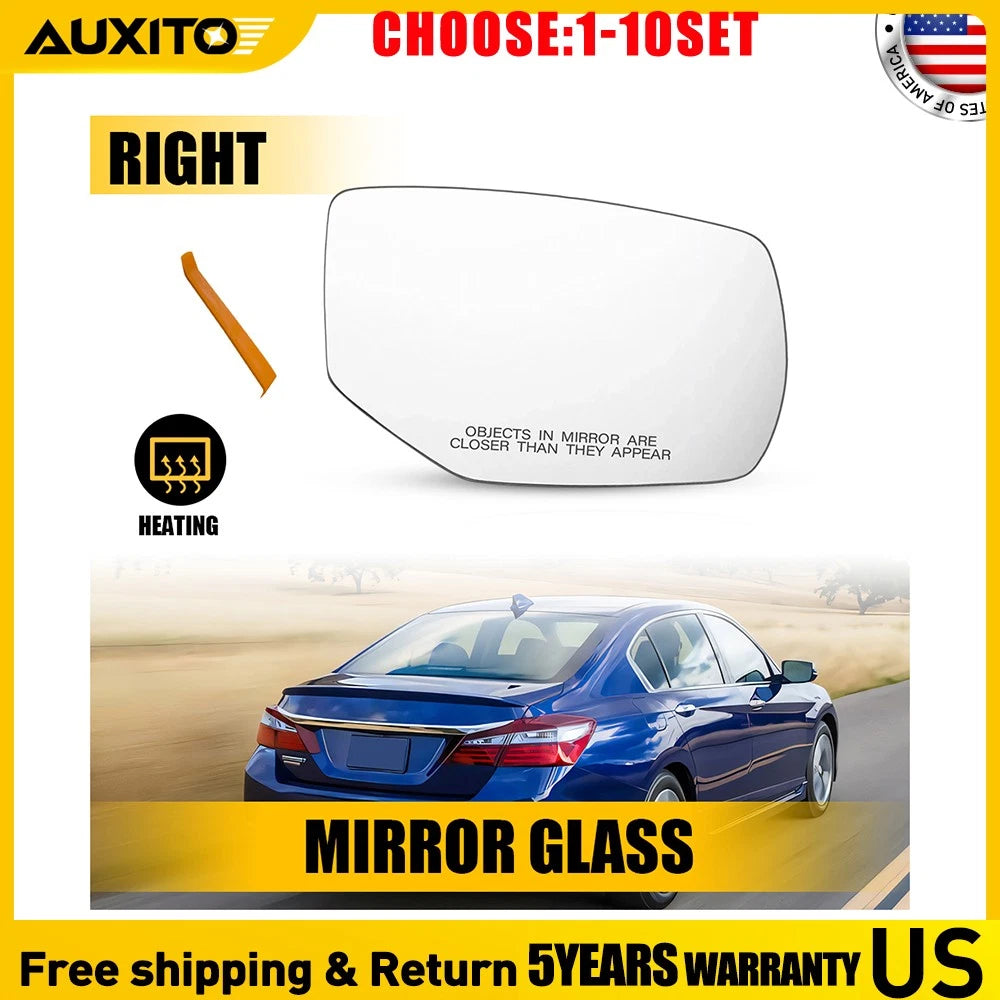 Heated Mirror Glass with Backing Plate for Honda Accord (2013–2017)