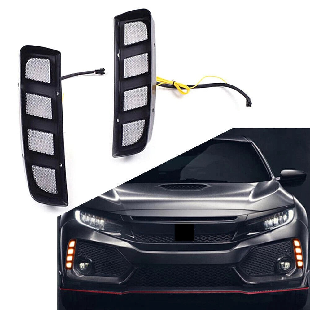 LED Daytime Running Fog Lights for Honda Civic TYPE R (2016–2019)