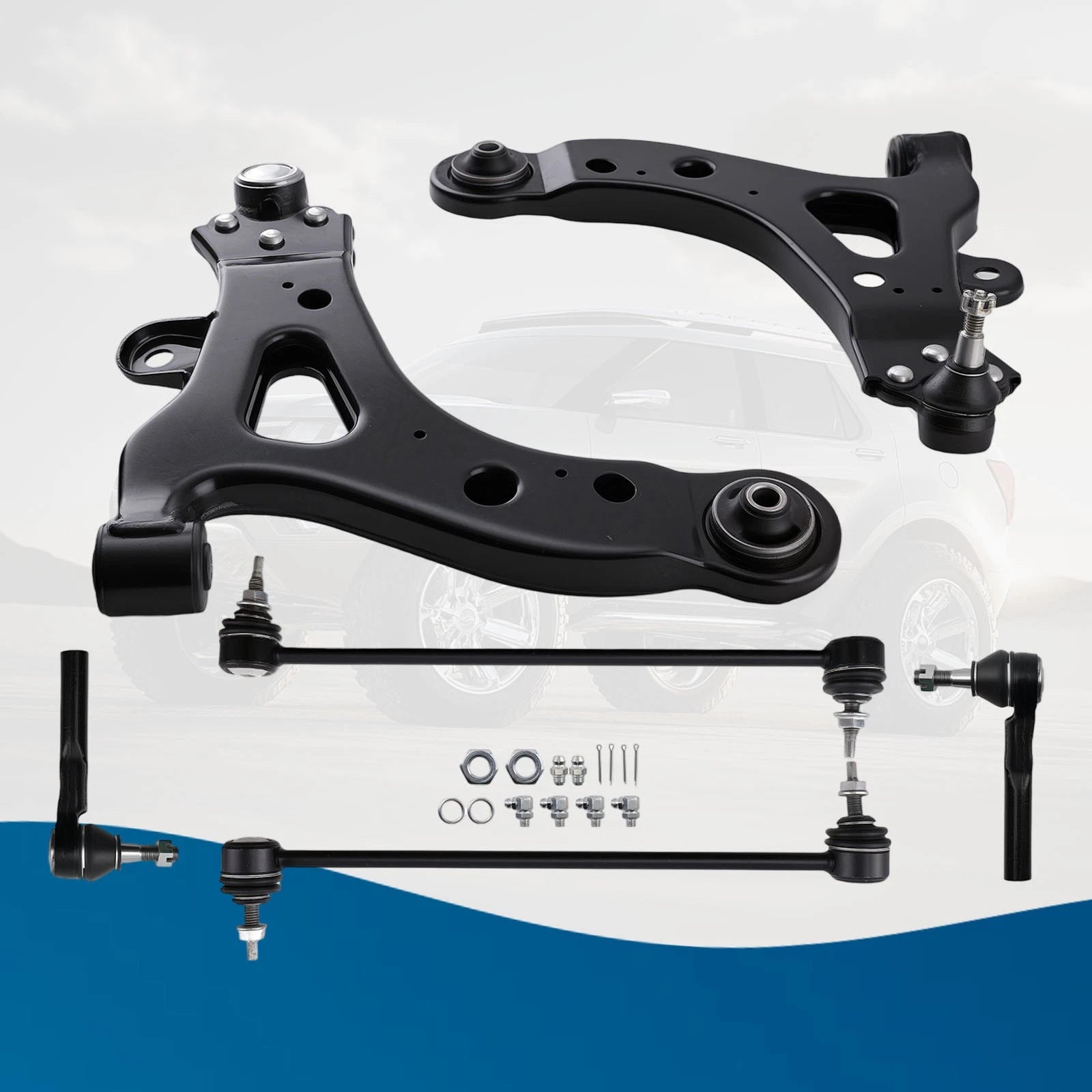 Front Lower Control Arms Sway Bar Tie Rods for Chevy Uplander (2005–2009)