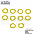 Set of 10 Drain Vent Plug Seals for Mercury Mercruiser (26-8M0204693, SS 830749)