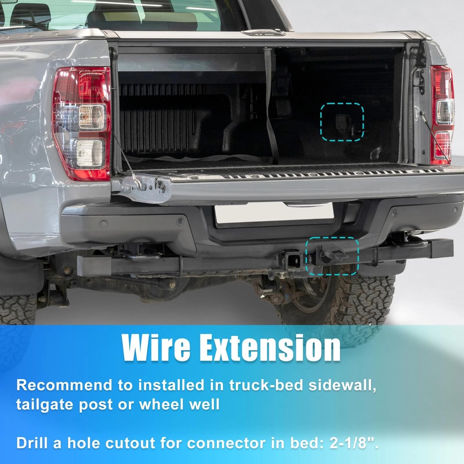 7 Pin Trailer Wiring Harness Extension for Ram 1500 2500 (2010–2023)