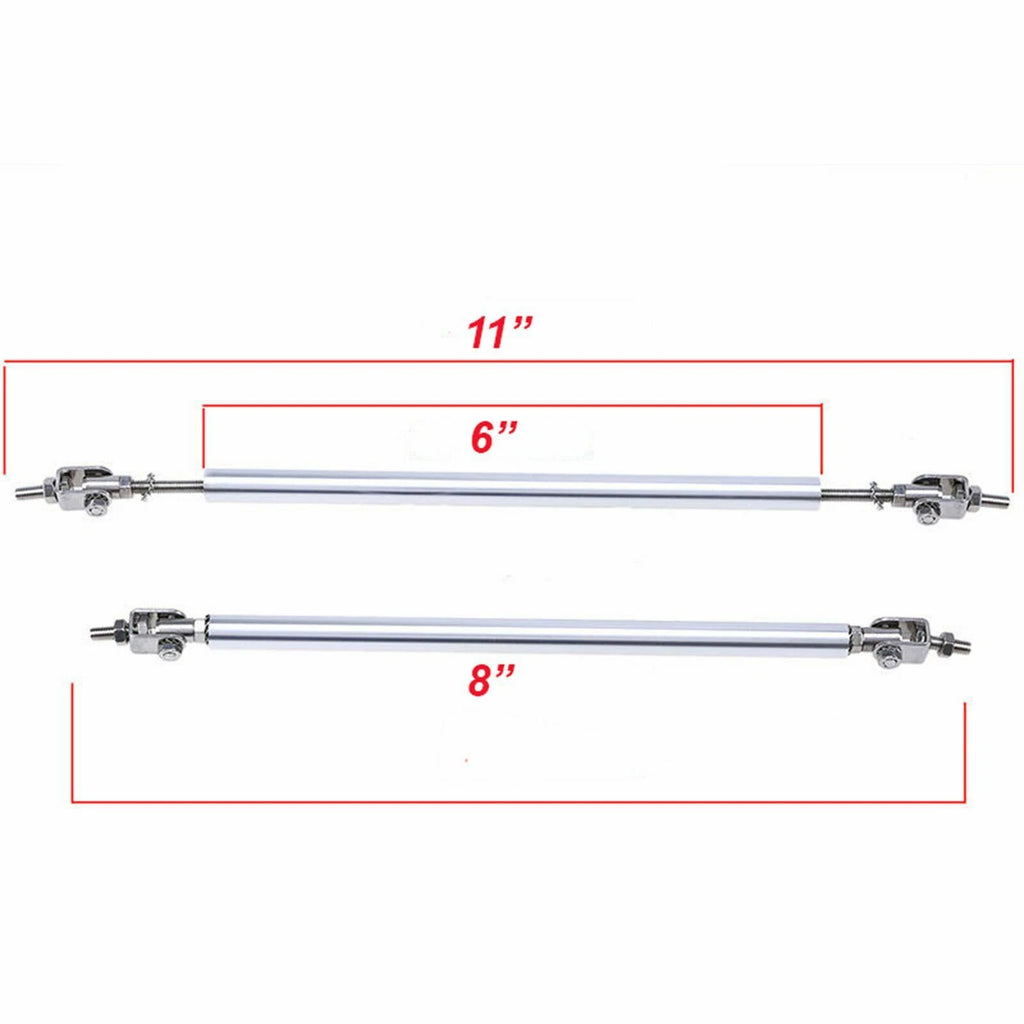Blue Adjustable 8-11" Front Bumper Lip Splitter Strut Rod Tie Bar for Subaru (2013-2023)