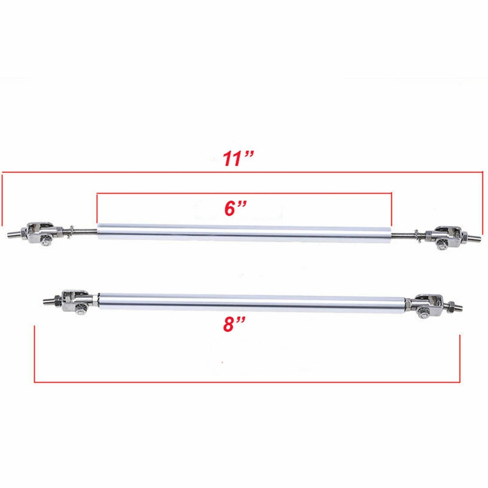 Blue Adjustable 8-11" Front Bumper Lip Splitter Strut Rod Tie Bar for Subaru (2013-2023)