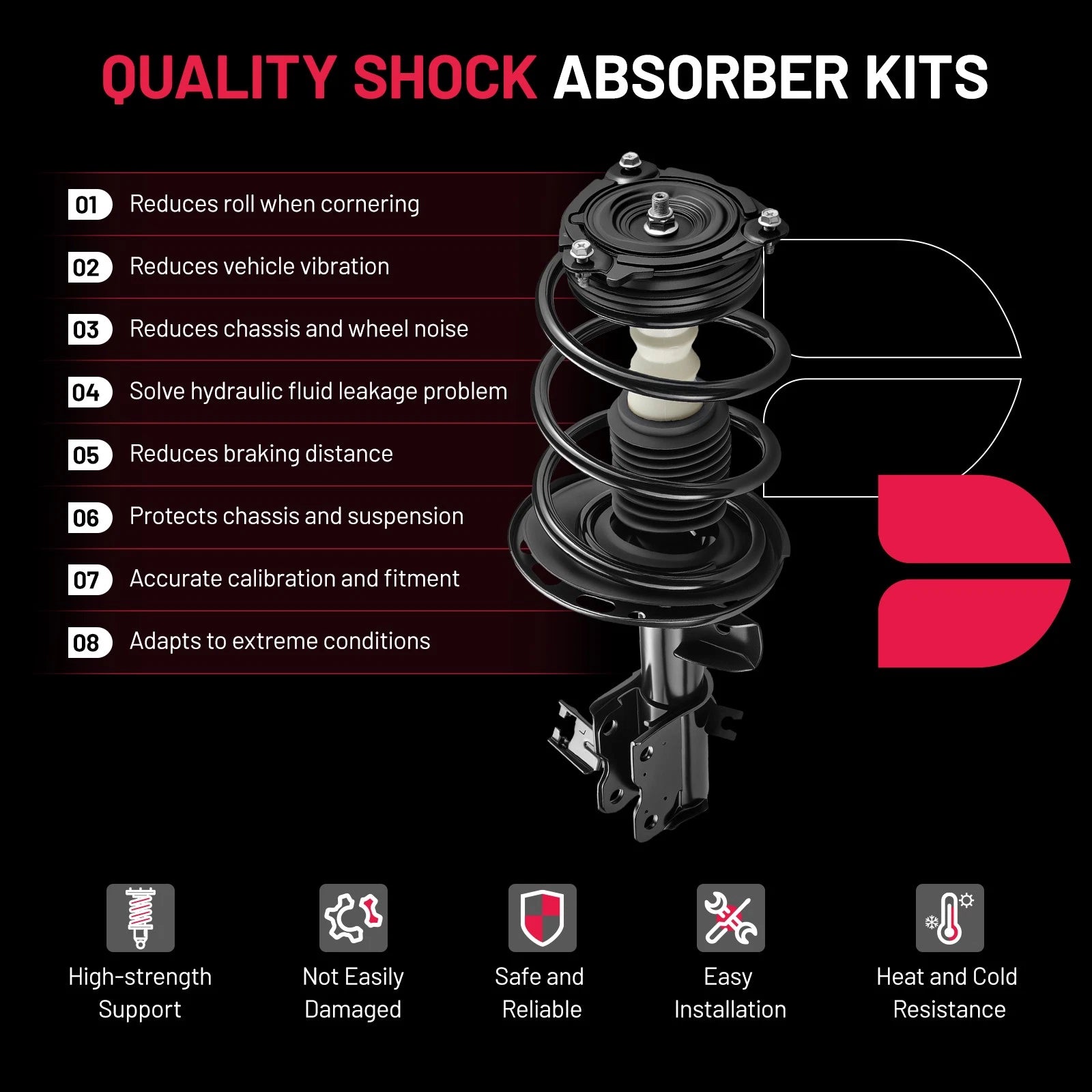 Front Struts, Coil Springs & Sway Bar Links for 2013-2018 Nissan Altima