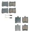 Set of 4 Akebono Euro Ceramic Brake Pads for Mercedes Benz W203 C209 R171