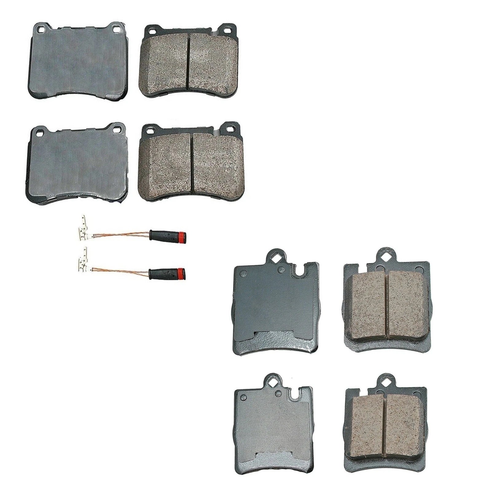 Set of 4 Akebono Euro Ceramic Brake Pads for Mercedes Benz W203 C209 R171