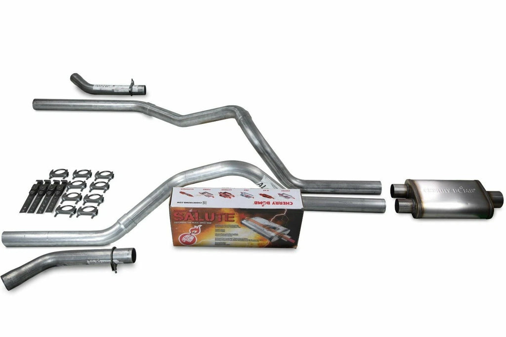 2.5" Dual Exhaust Kit for Chevy GMC 1500 (2007–2014) - Cherry Bomb Salute