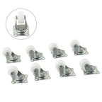 8X 1 Inch Caster Trolley Swivel Casters with Rubber Ball Bearing Wheels