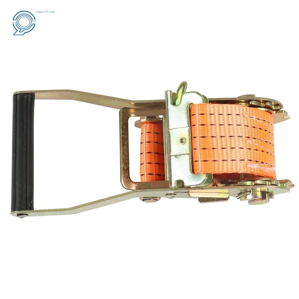 Set of 8 2-Inch x 15-Foot Orange E-Track Ratchet Straps 4000 lbs