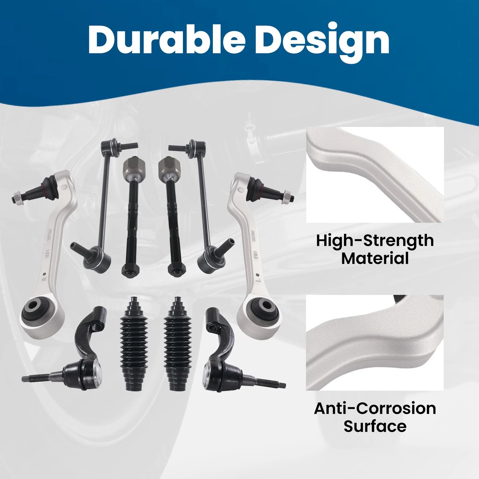 Front Lower Rearward Control Arms Sway Bar Links for Cadillac CTS (2014–2019) RWD